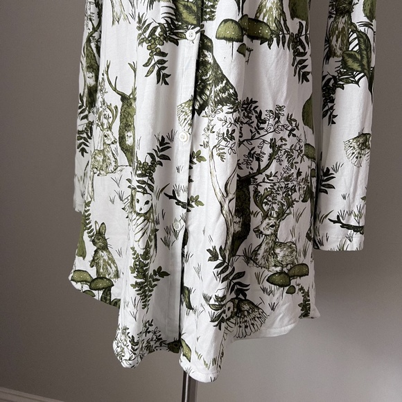 The Cat's Pajamas Woodside Pima Knit Night Shirt Size Small MSRP $96 - Picture 7 of 16
